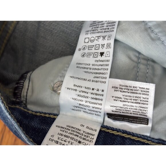 Levi's Women's Straight Leg Jeans - Dark Blue - Picture 5 of 9